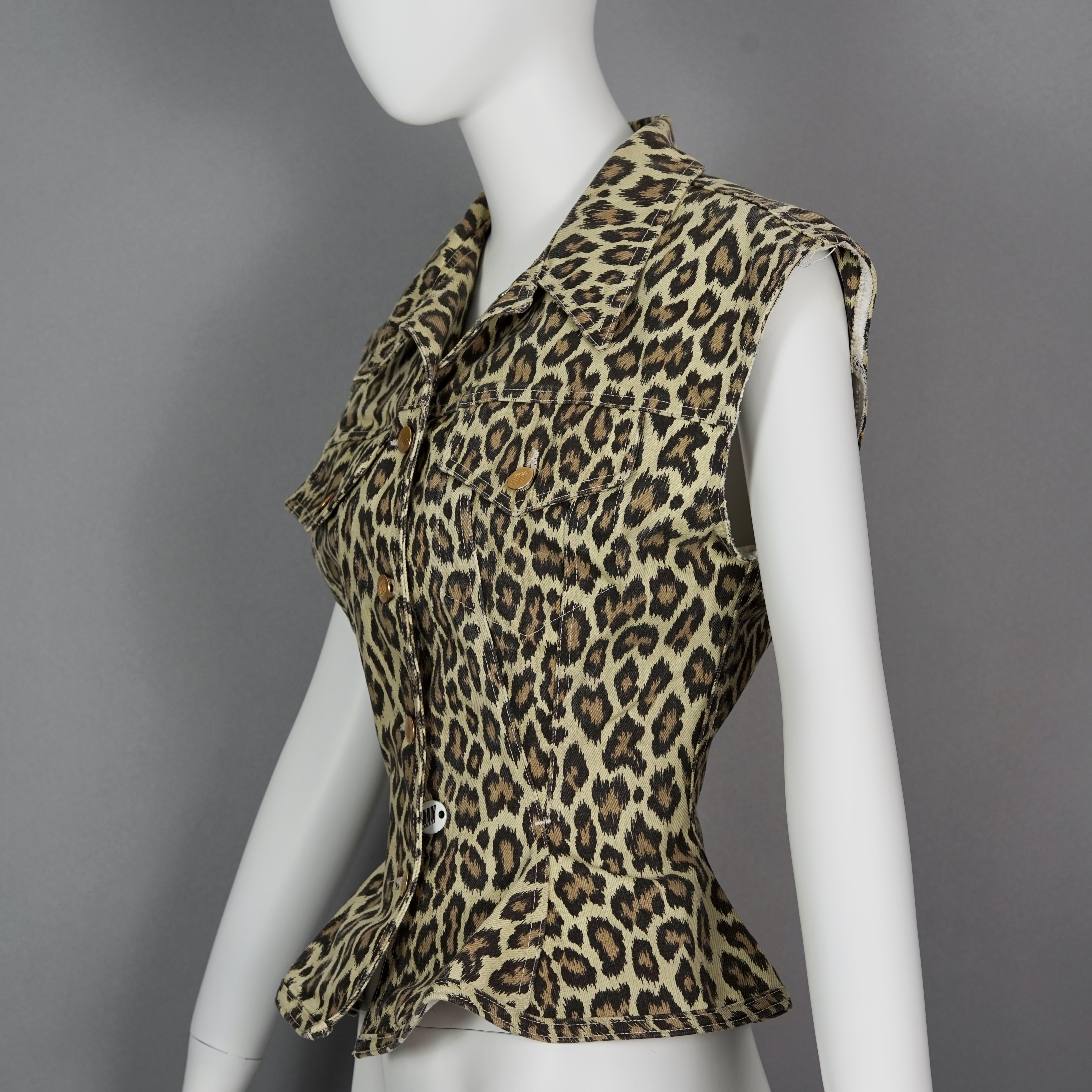 leopard print waistcoat