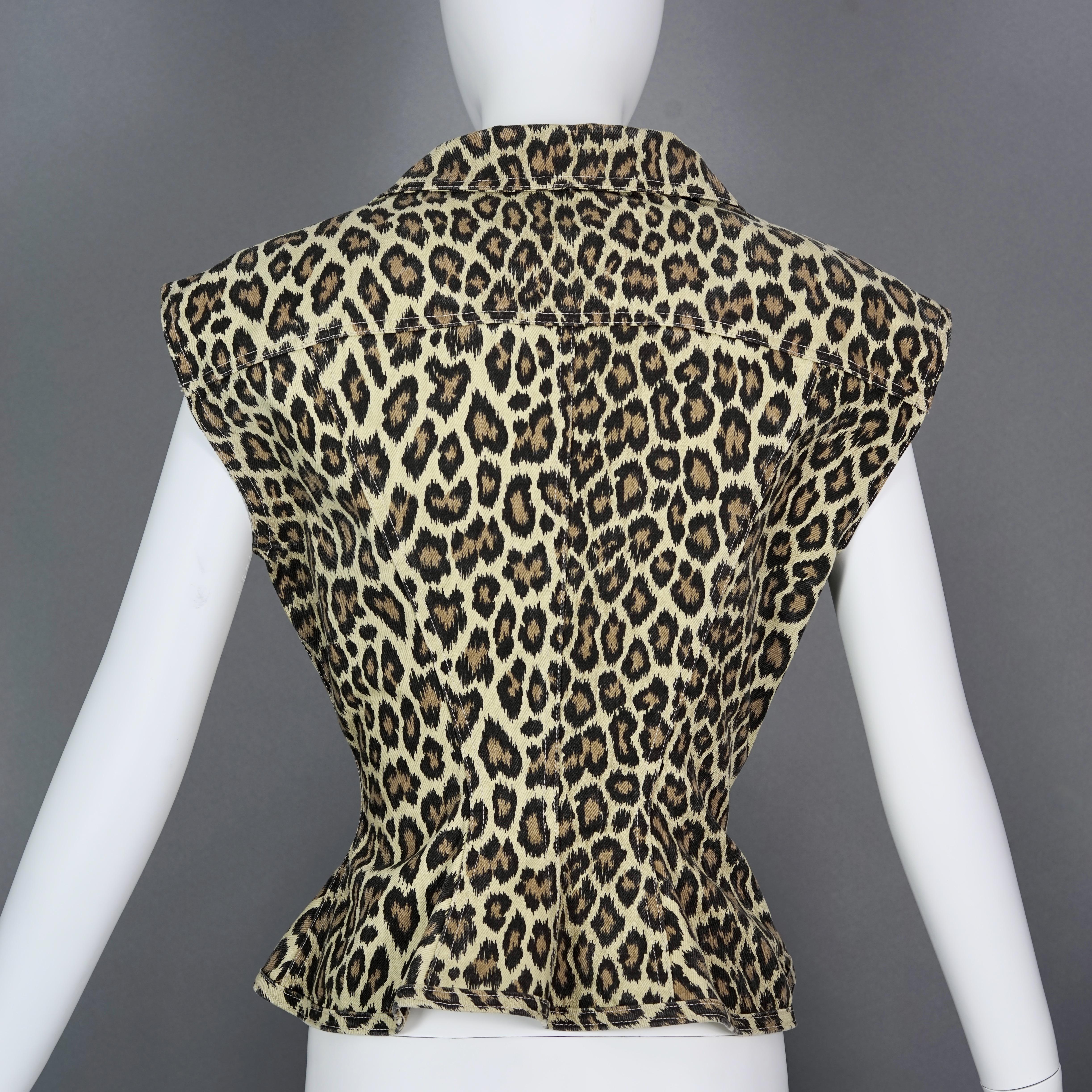 leopard print waistcoat mens