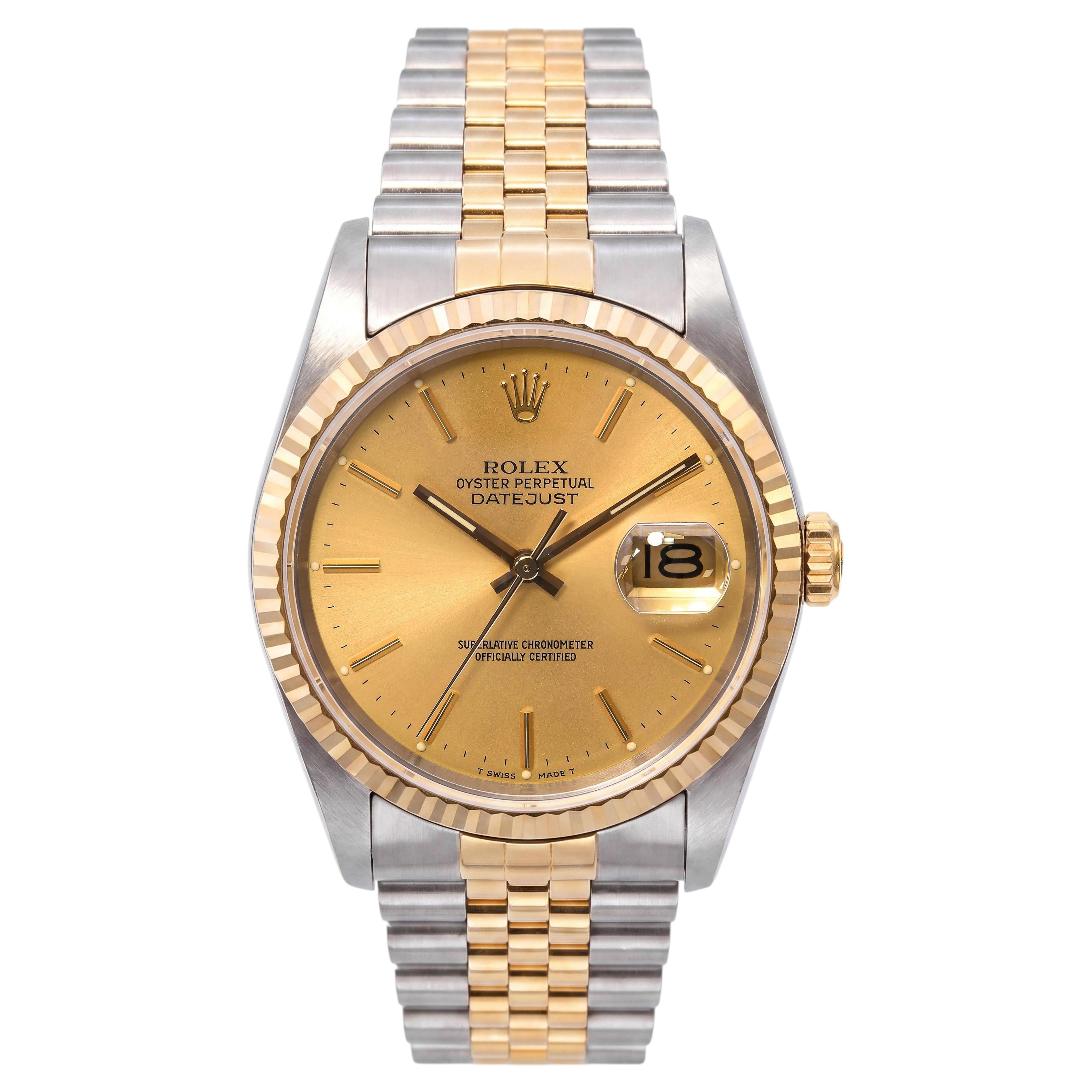 Orologio Rolex Datejust bicolore automatico del 1989, Ref. 16233