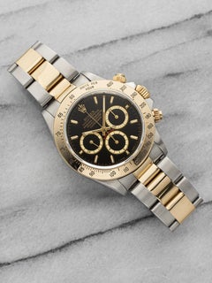 Vintage 1989 Rolex Daytona Zenith Two-Tone 16523 Auto White Dial 40mm