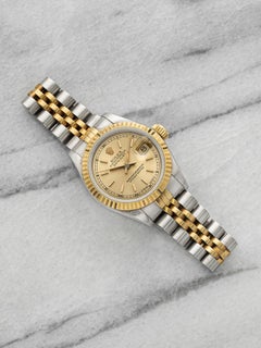 Rolex Lady Datejust 69173 vintage de 1989, bicolore, cadran champagne, automatique, 26 mm