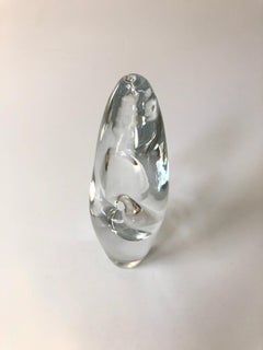 Vintage 1989 Timo Sarpaneva Art Glass Orchid Vase