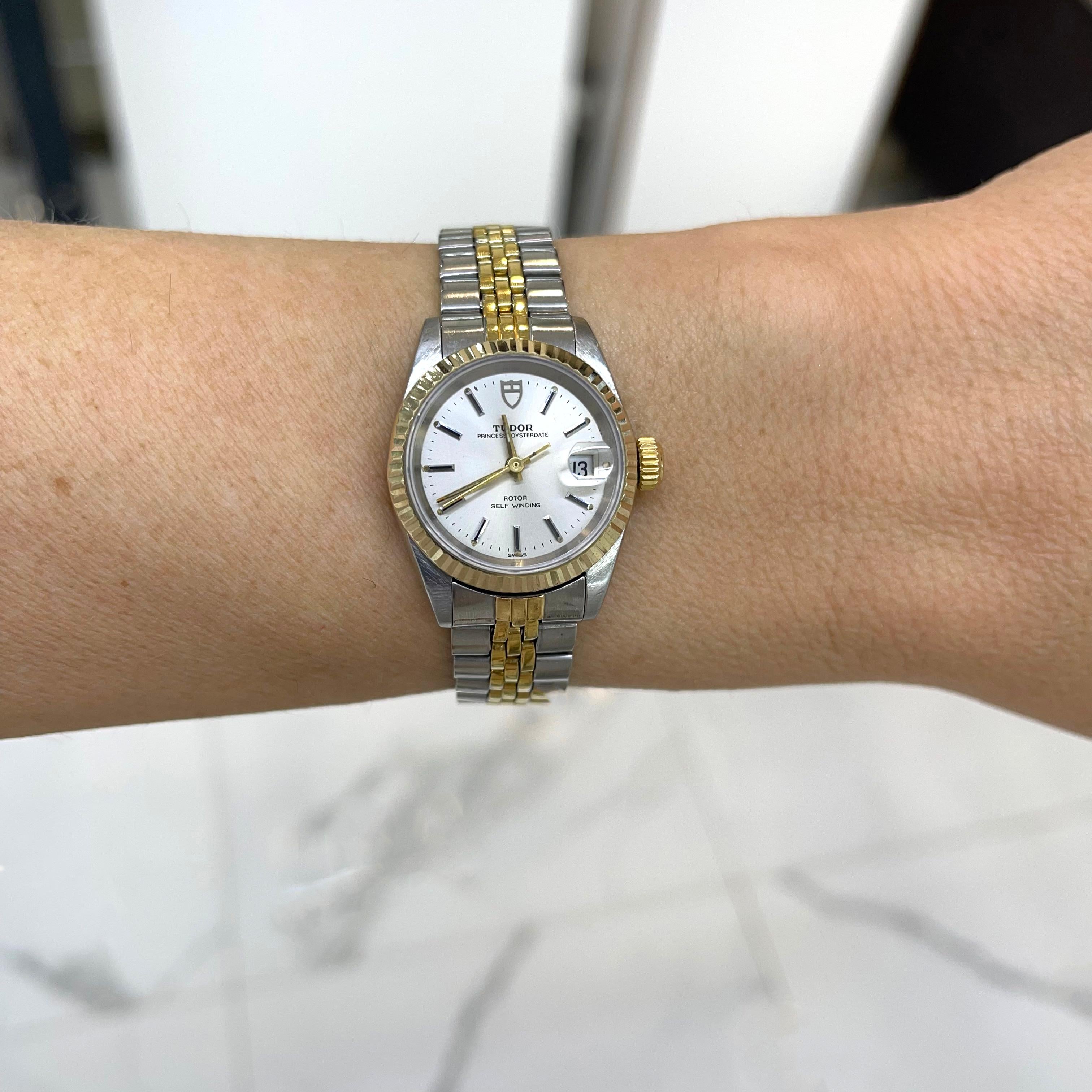 Vintage 1989 Tudor Princess Oysterdate 25MM #92413N Stainless Steel Watch 4
