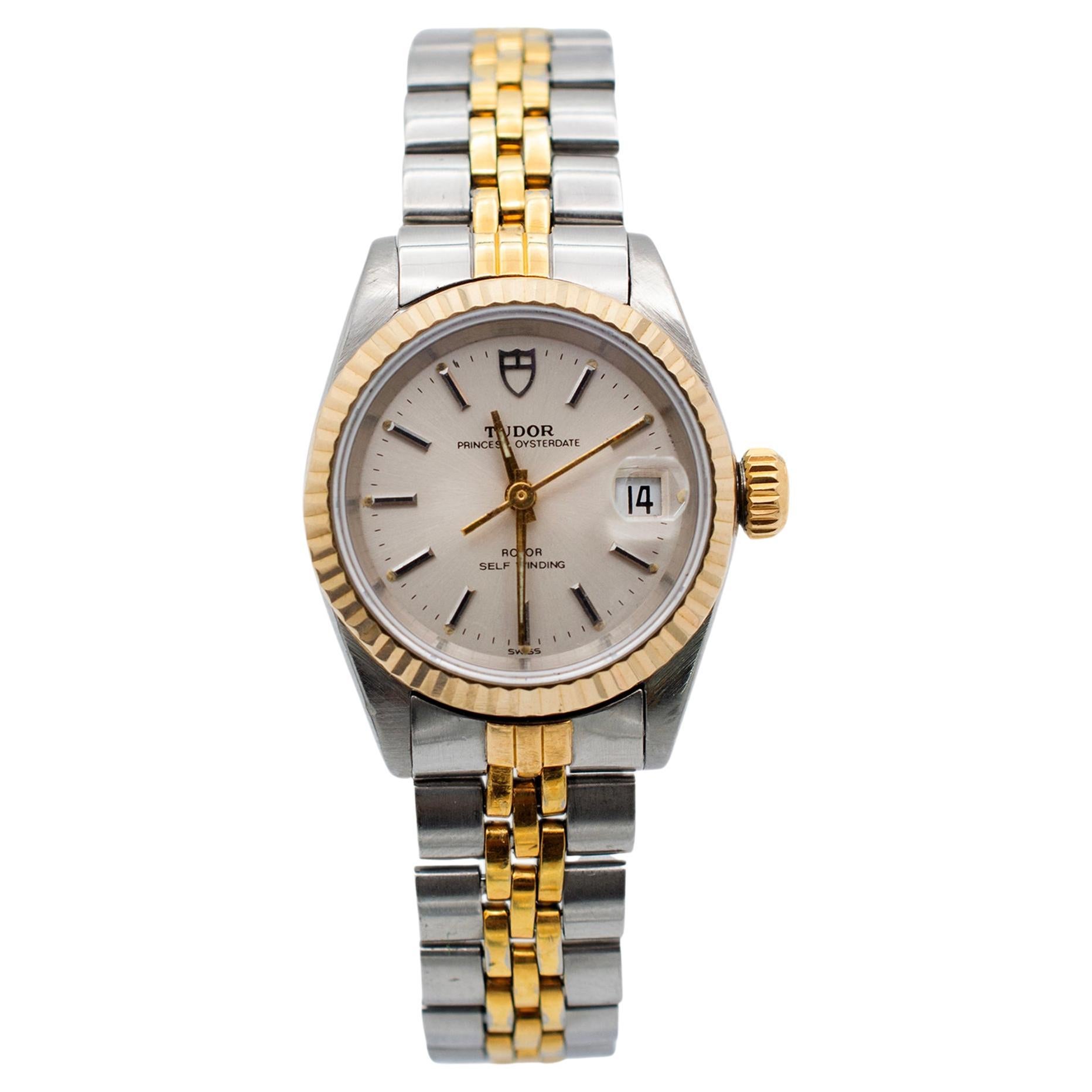 Vintage 1989 Tudor Princess Oysterdate 25MM #92413N Stainless Steel Watch