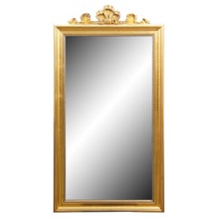 Specchio da parete vintage del 1989, Windsor Art, stile Luigi XV rococò, dorato a foglia d'oro, con bordi smussati, 37"