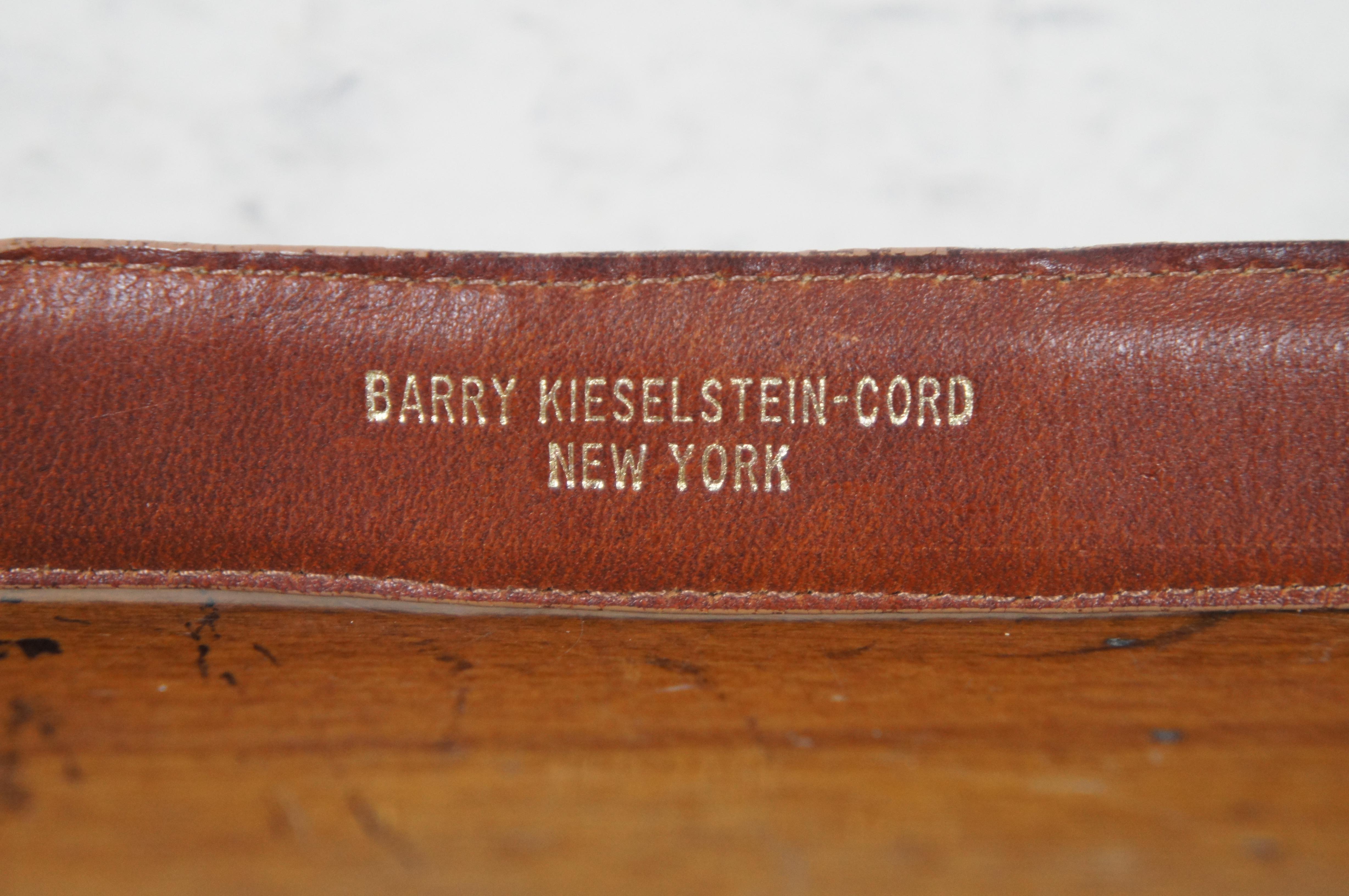 Vintage 1990 Barry Kieselstein Cord Sterling Silver Genuine Lizard Belt & Buckle For Sale 3