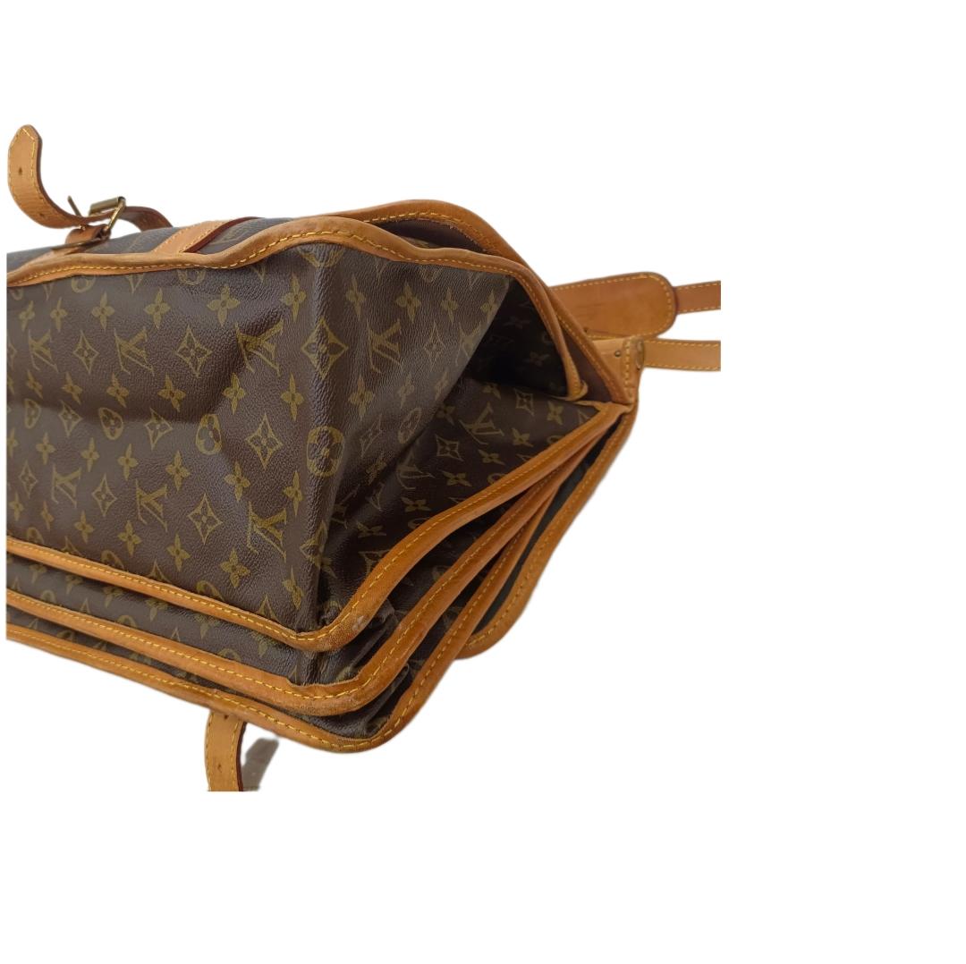 Vintage 1990 Louis Vuitton Brown Monogram Sac Kleber Travel Luggage en vente 6