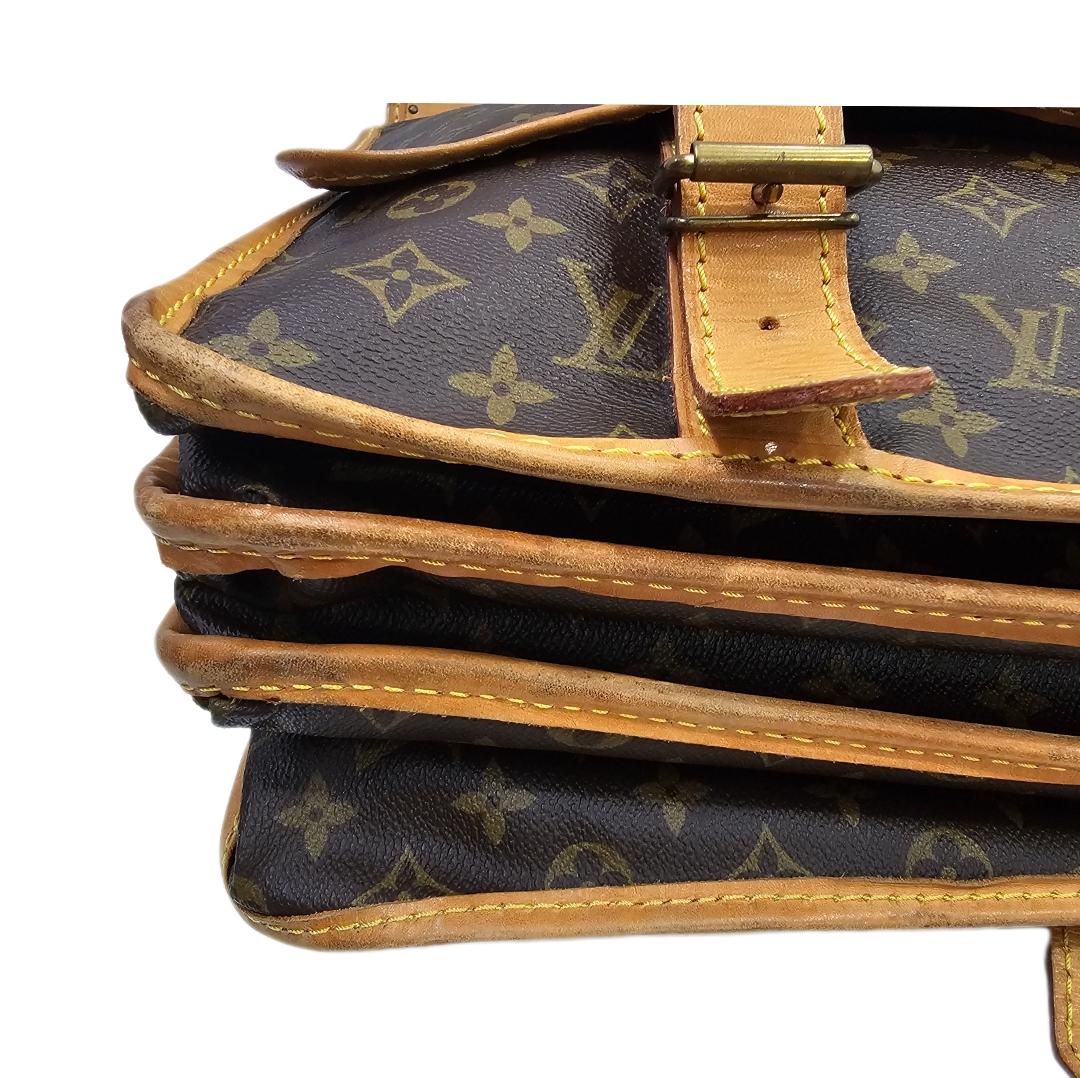 Men's Vintage 1990 Louis Vuitton Brown Monogram Sac Kleber Travel Luggage For Sale