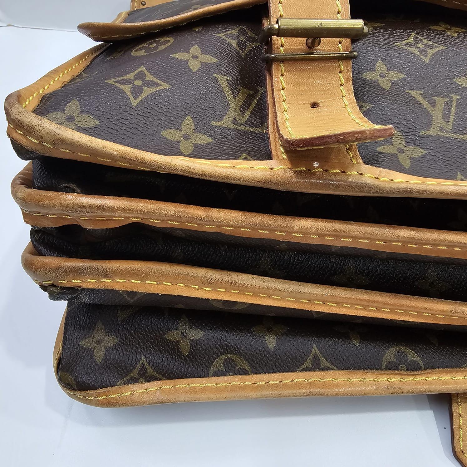 Vintage 1990 Louis Vuitton Brown Monogram Sac Kleber Travel Luggage Pour hommes en vente