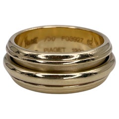 Bague vintage Piaget « Possession » à anneau tournant en or jaune 18 carats, 1990