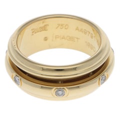 Vintage 1990 Piaget Possession Diamond Ring in Yellow Gold