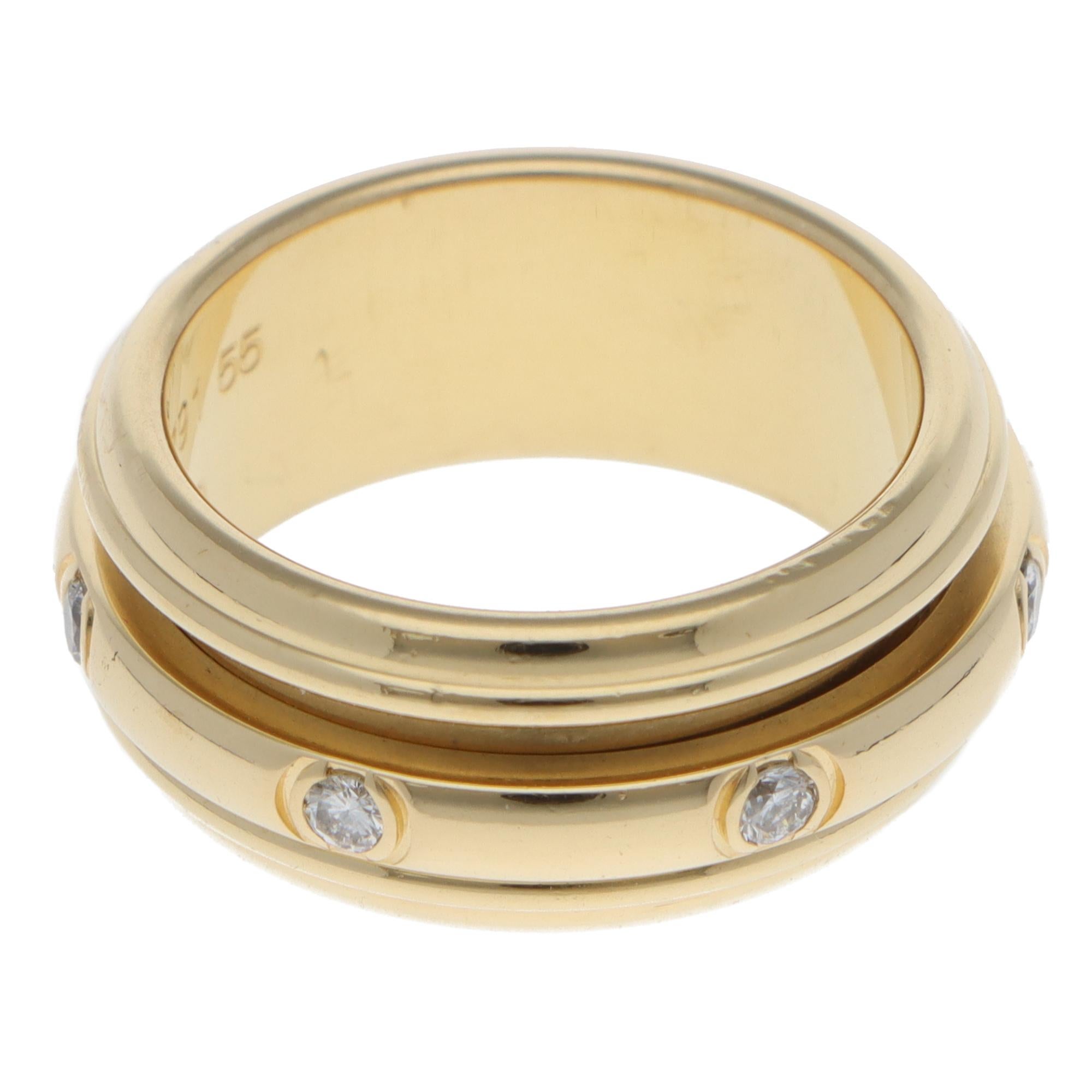 Taille brillant Piaget Possession Bague vintage 1990 en or jaune en vente
