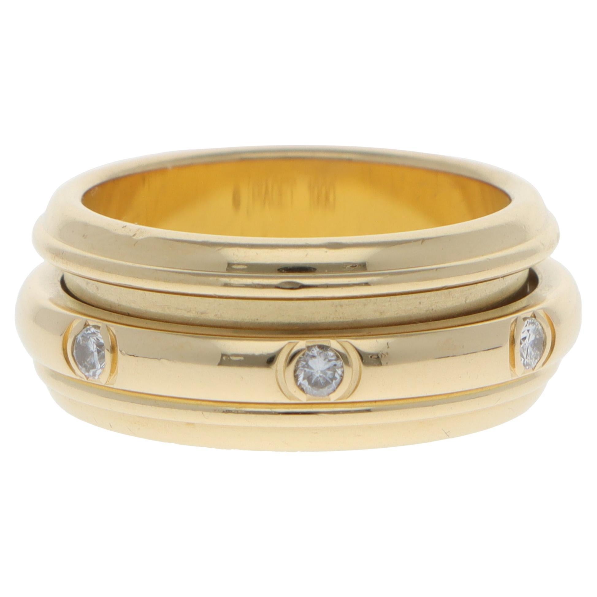 Vintage 1990 Piaget Possession Diamond Ring in Yellow Gold
