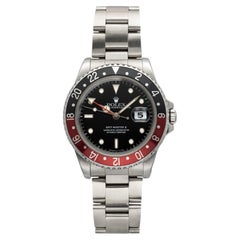 Vintage 1990 Rolex GMT-Master II 16710 Steel Coke Bezel Black Dial Auto 40mm