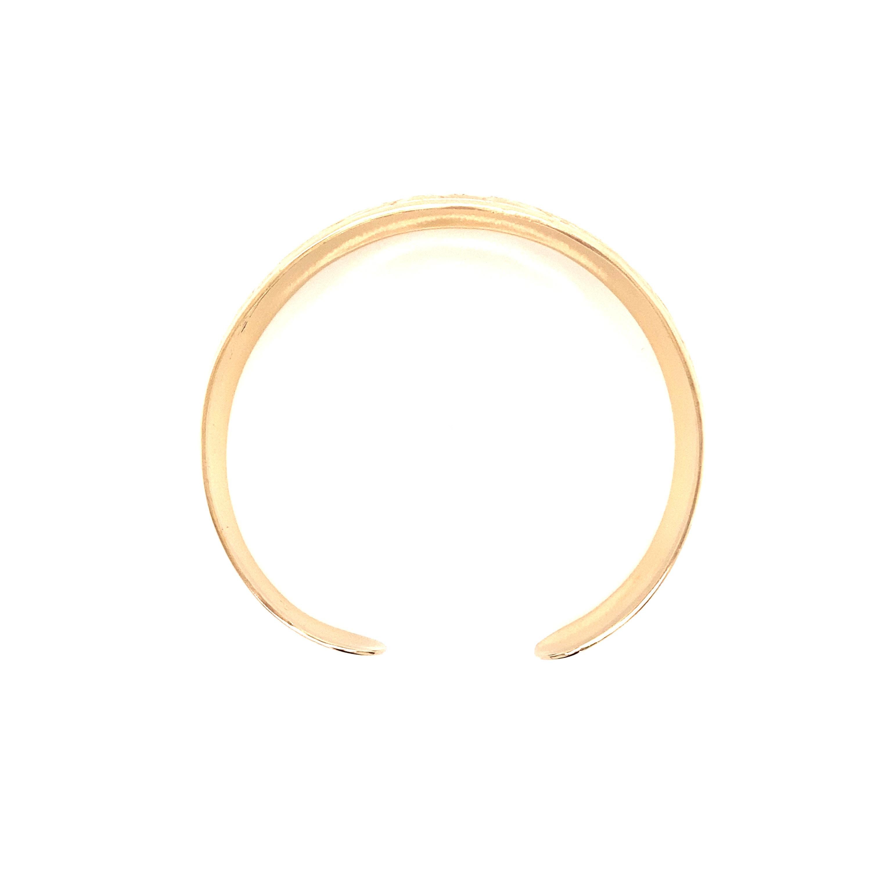 14k gold wide cuff bracelet