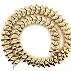 Collana girocollo vintage anni '90 in oro giallo 14 kt.