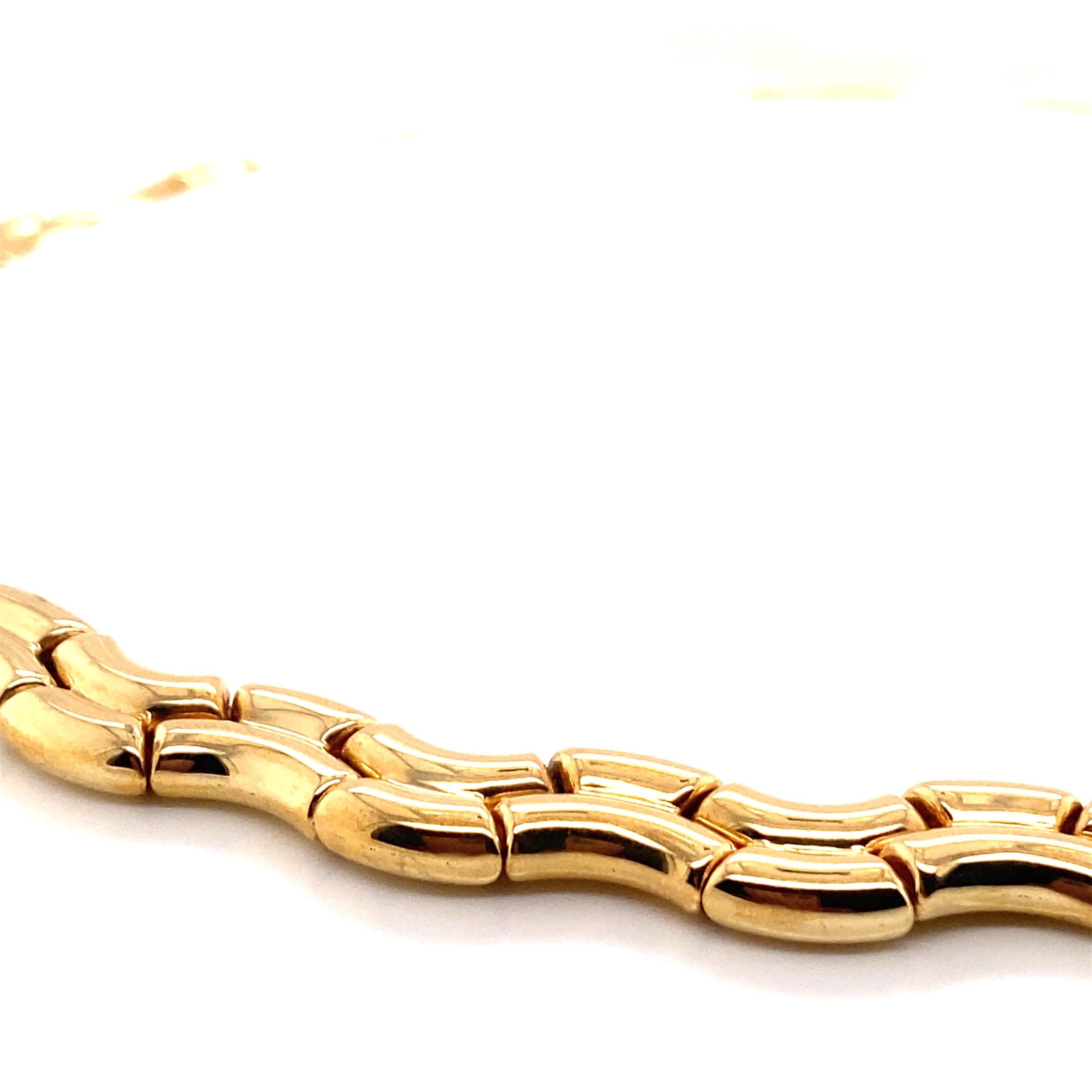 macaroni necklace gold