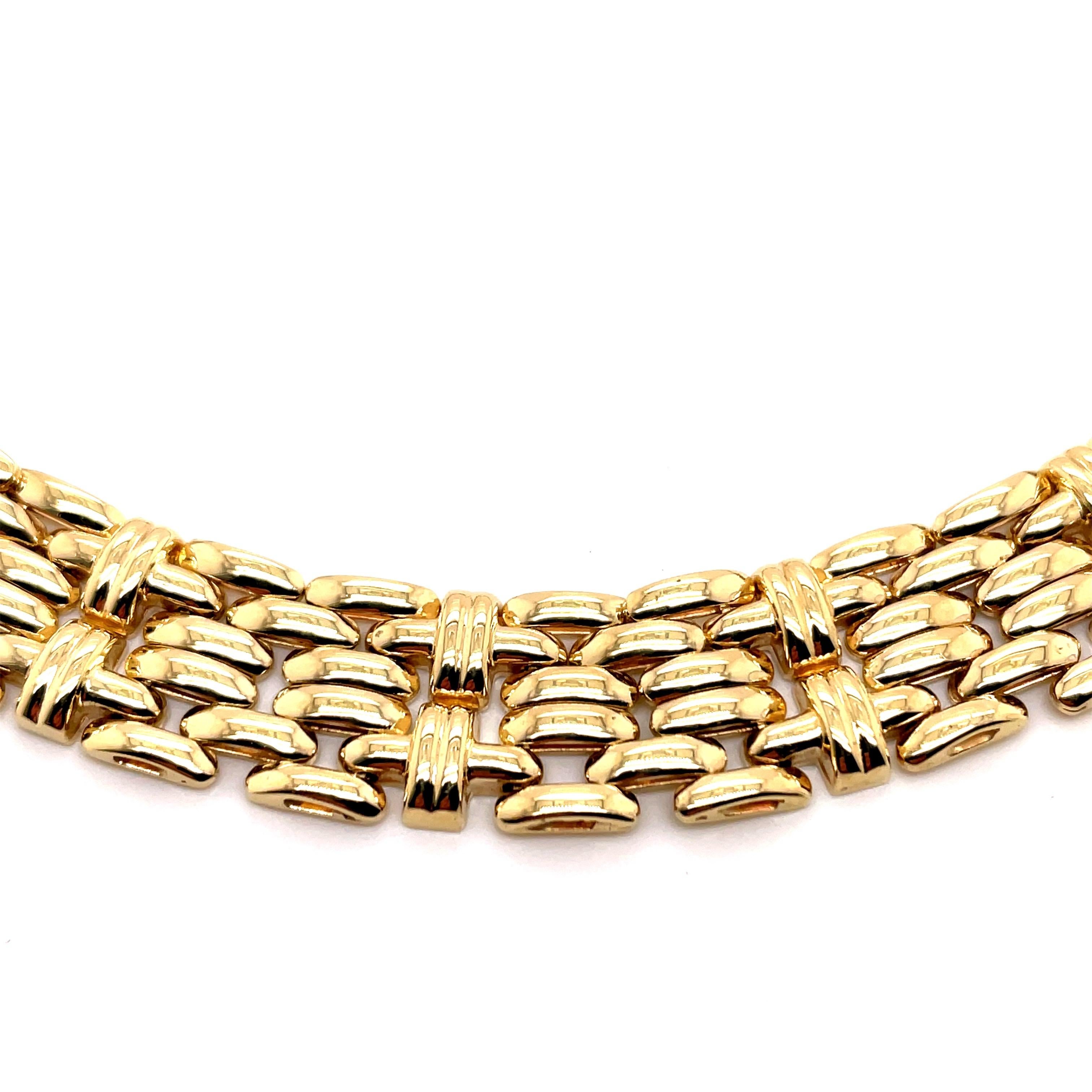 vintage gold link necklace