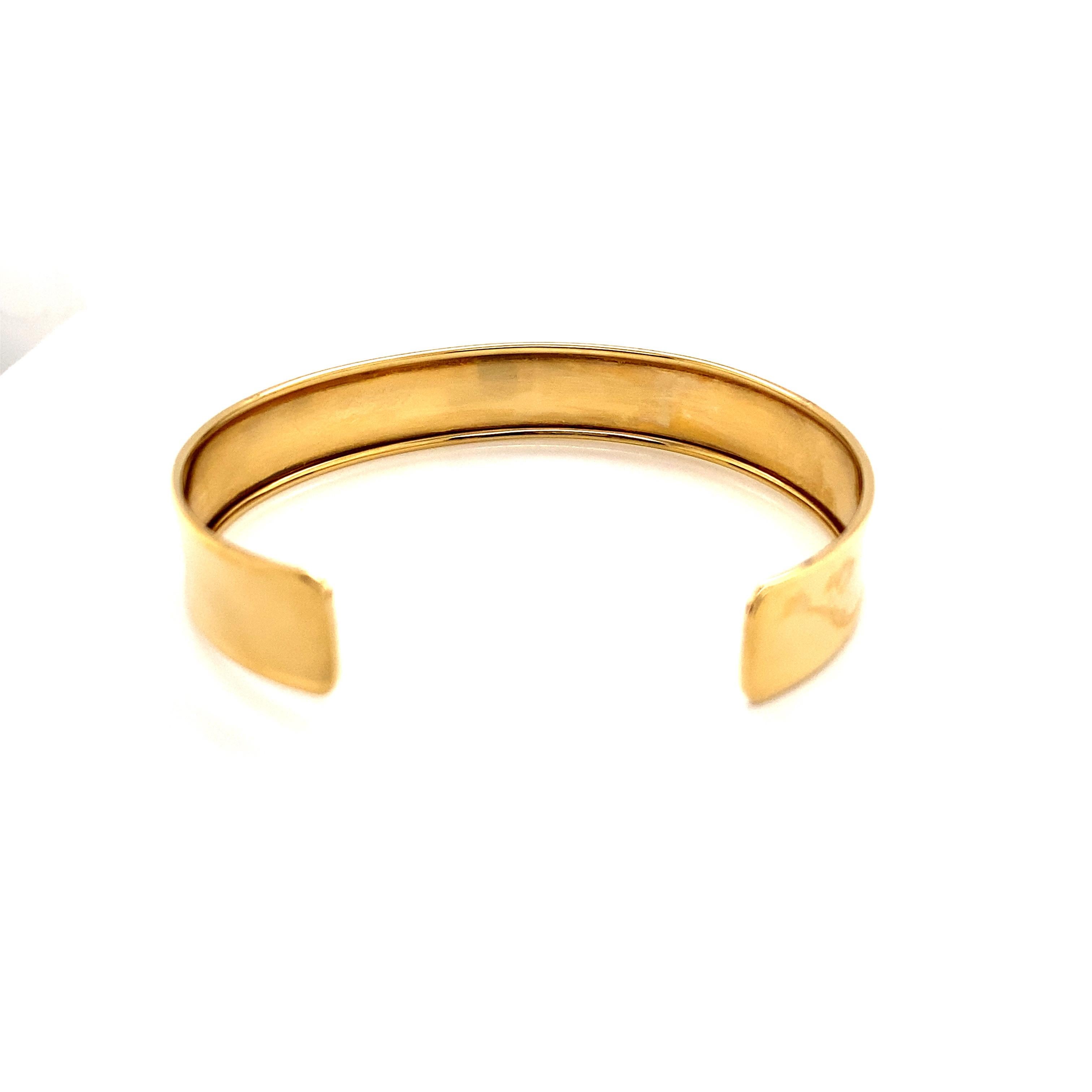 gold flat bangle