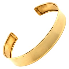 Vintage 1990’s 18k yellow gold cuff bangle bracelet