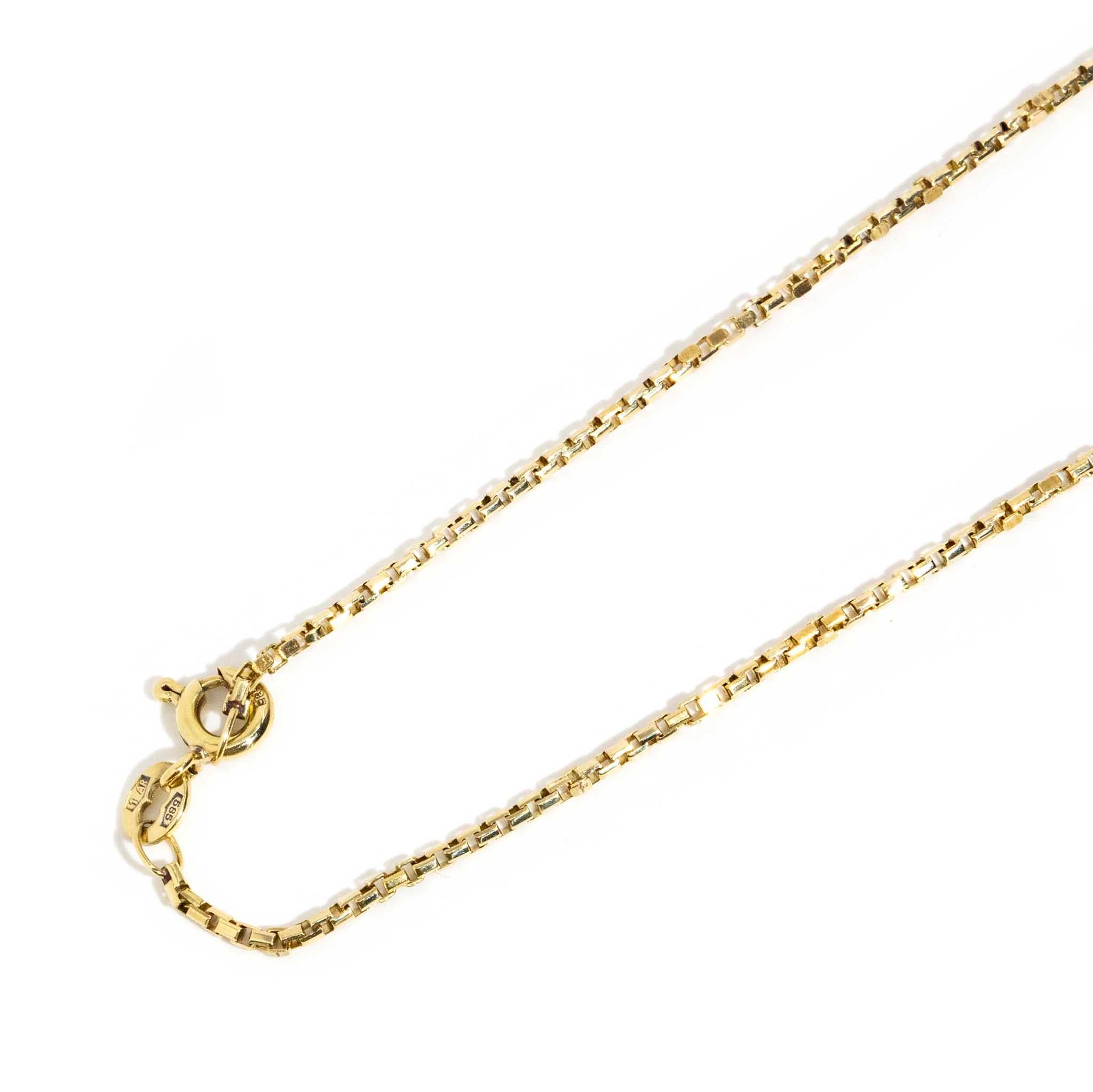 Women's Vintage 1990s Amethyst & Diamond Heart Pendant & Chain 14 Carat Yellow Gold For Sale