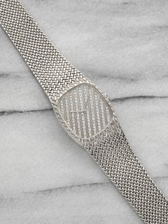 Vintage 1990s Audemars Piguet Cobra 18K WG Diamond Pave Stripe Dial Manual 27mm