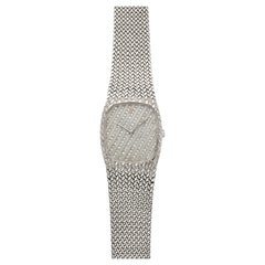 Vintage 1990s Audemars Piguet Cobra 18K WG Diamond Pave Stripe Dial Manual 27mm