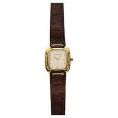 Vintage 1990s Audemars Piguet Dress Watch 18K YG White Dial Quartz 24 mm