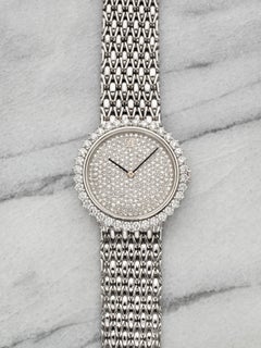 Vintage 1990s Audemars Piguet White Gold Manual Diamond Pavé Dial 35mm