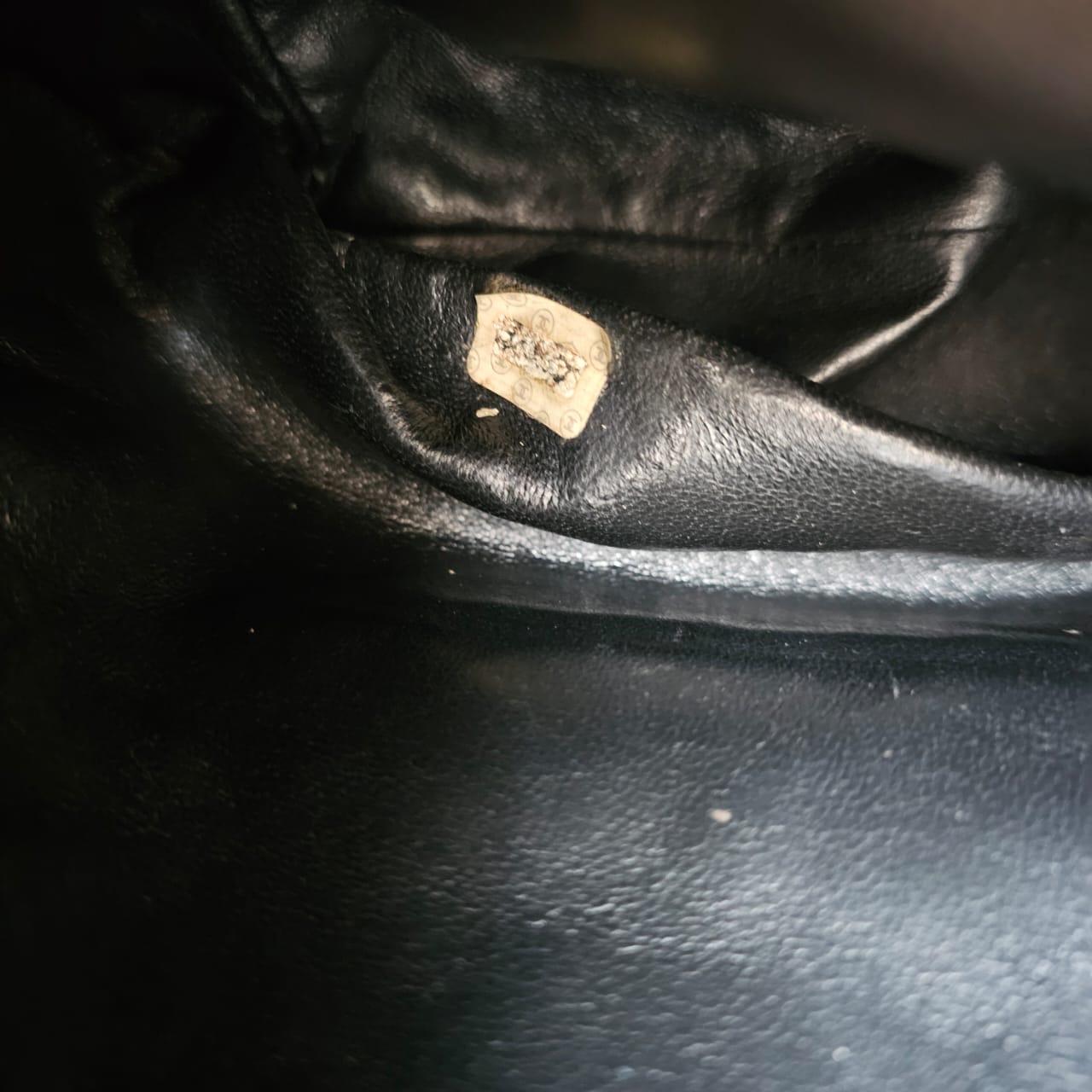 Vintage 1990s Black Lambskin Quilted Duma Backpack For Sale 8