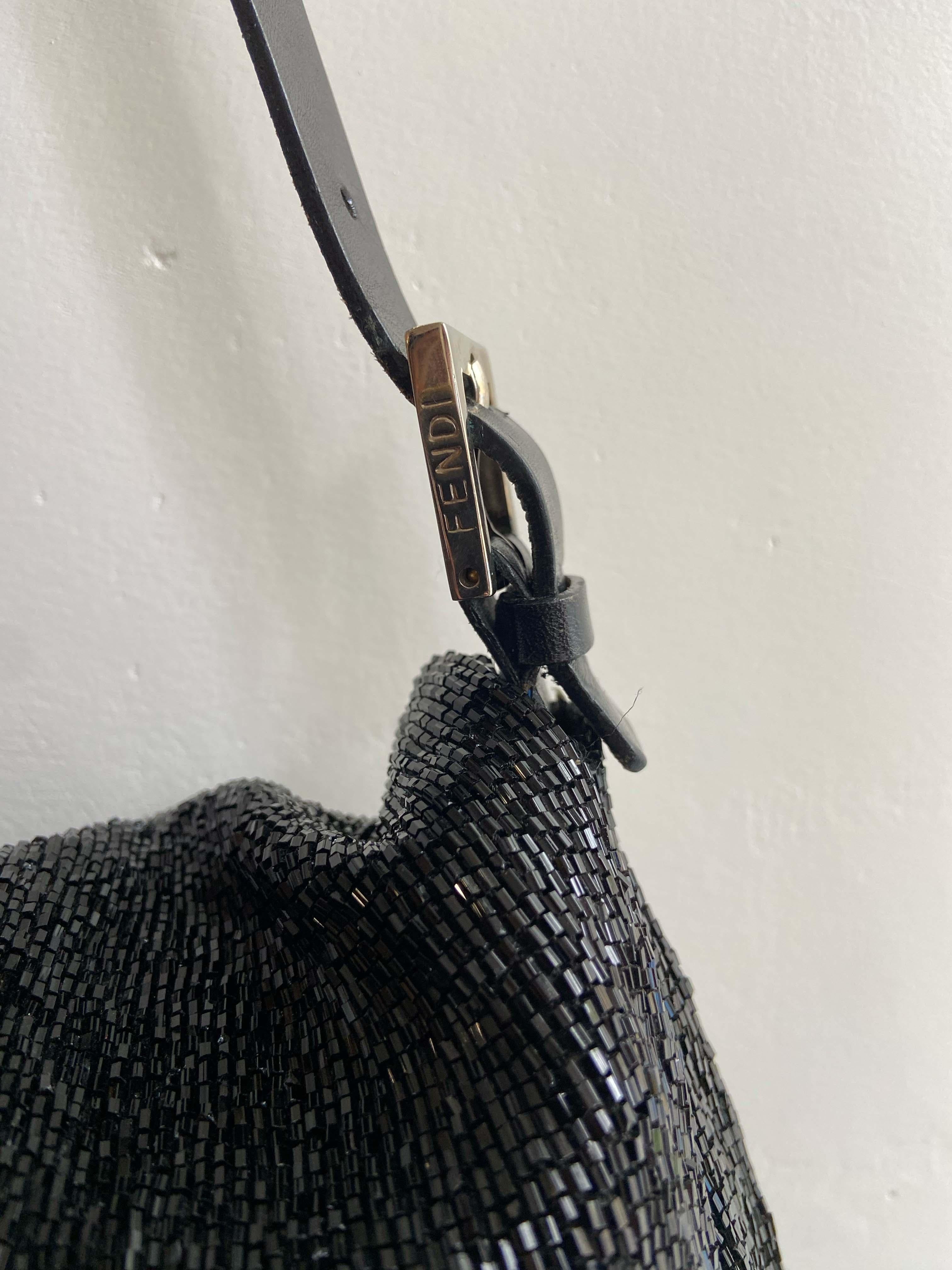 Vintage 1990's Black Sequins Mamma Bag en vente 1