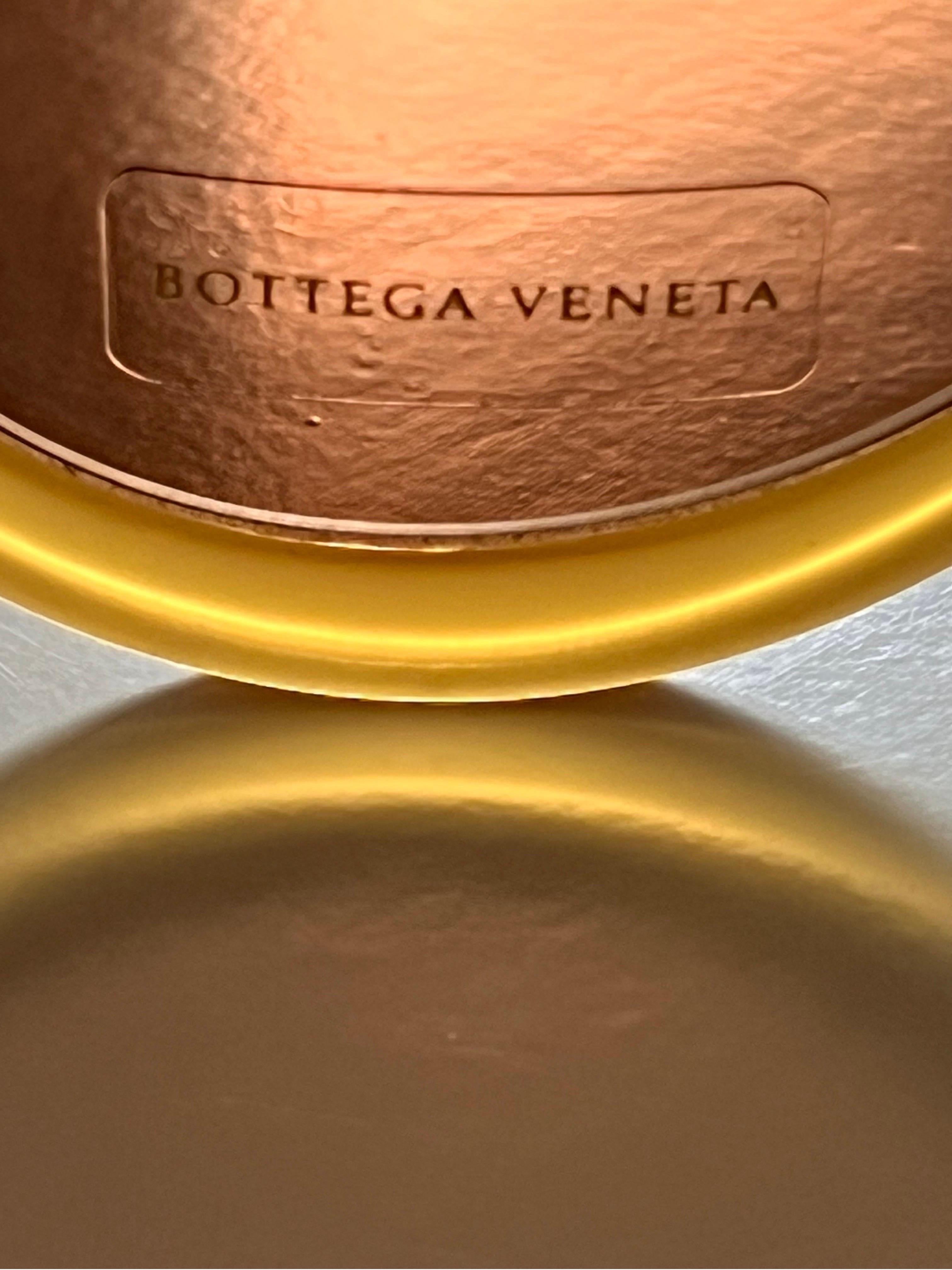 Vintage 1990s Bottega Veneta sunglasses in honey colour with butterfly detail 5