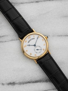 Vintage 1990 Breguet Dress Watch 3210 18K YG Enamel White Dial Manual 33mm