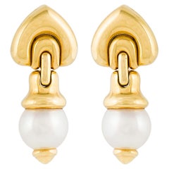 Pendientes vintage de perlas Bvlgari de los años 90