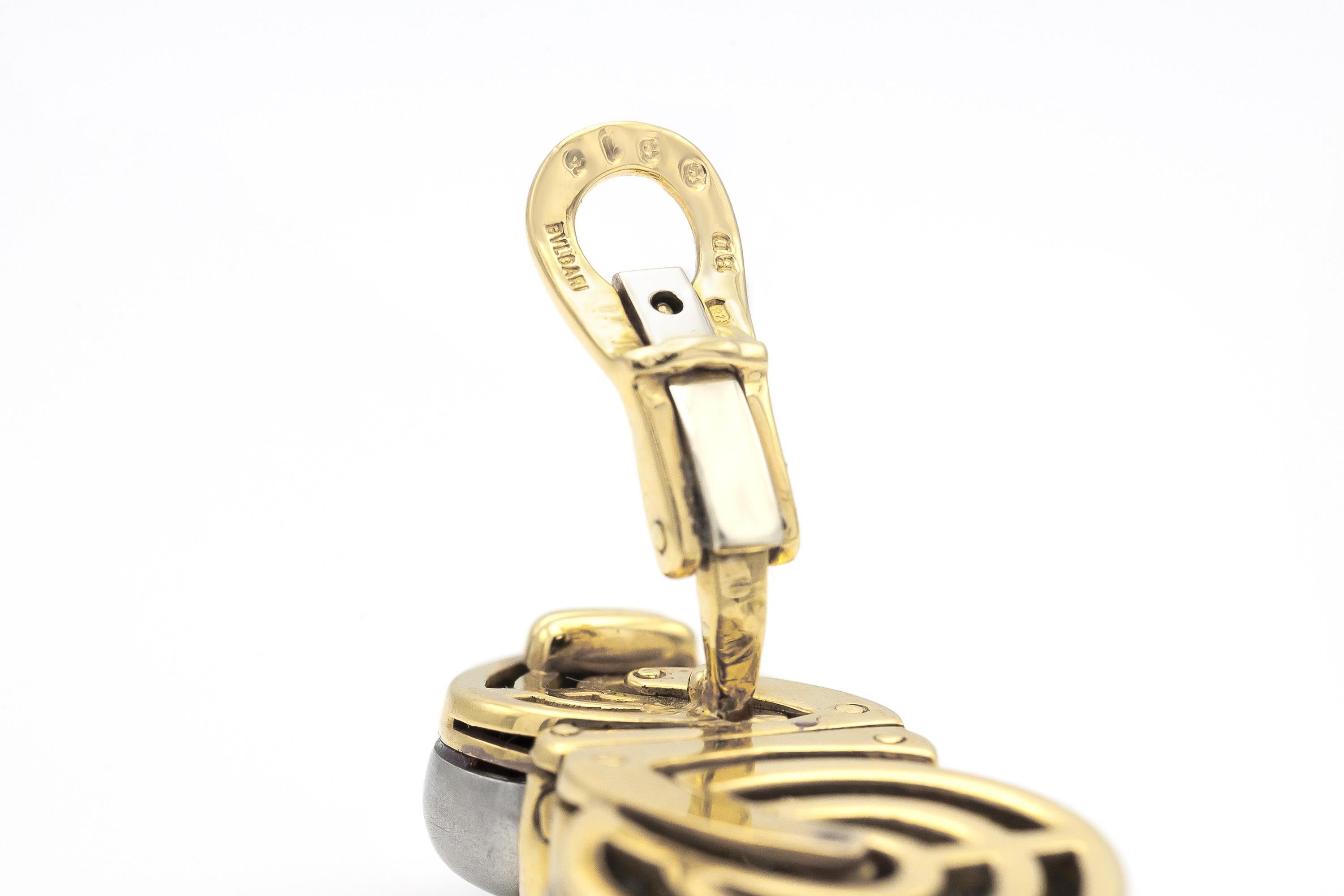 De las mujeres Pendientes Vintage 1990s Bvlgari Roma Doppio Cuore en venta