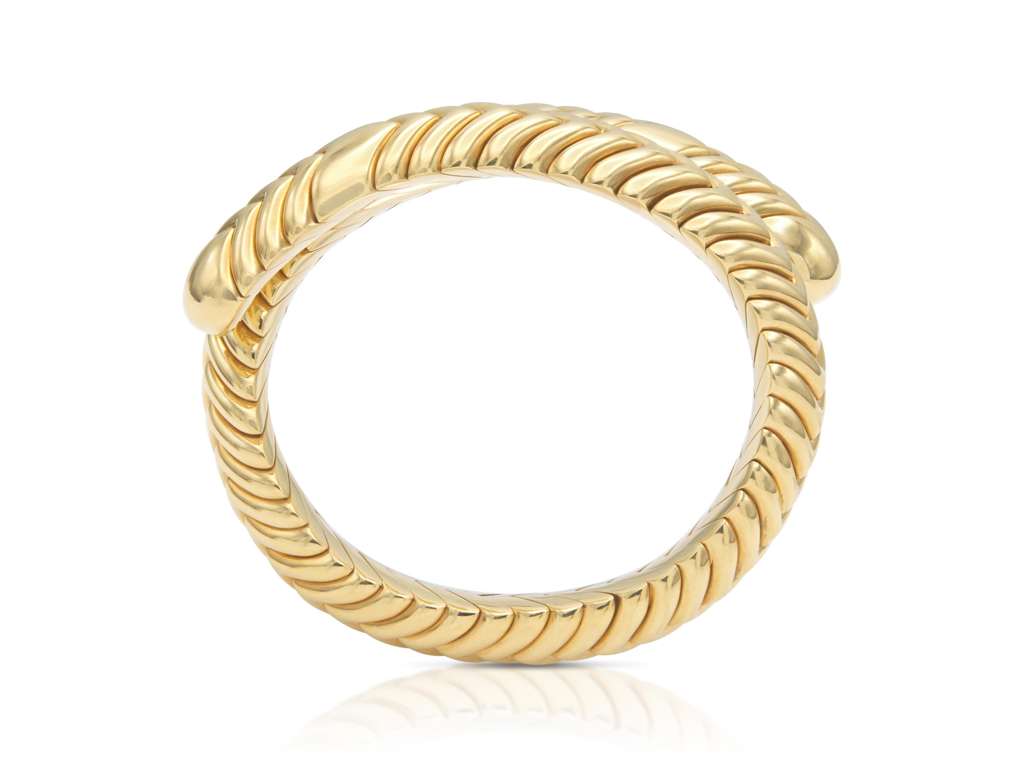 Vintage 1990 Bvlgari Spiga Wrap Bracelet Pour femmes en vente