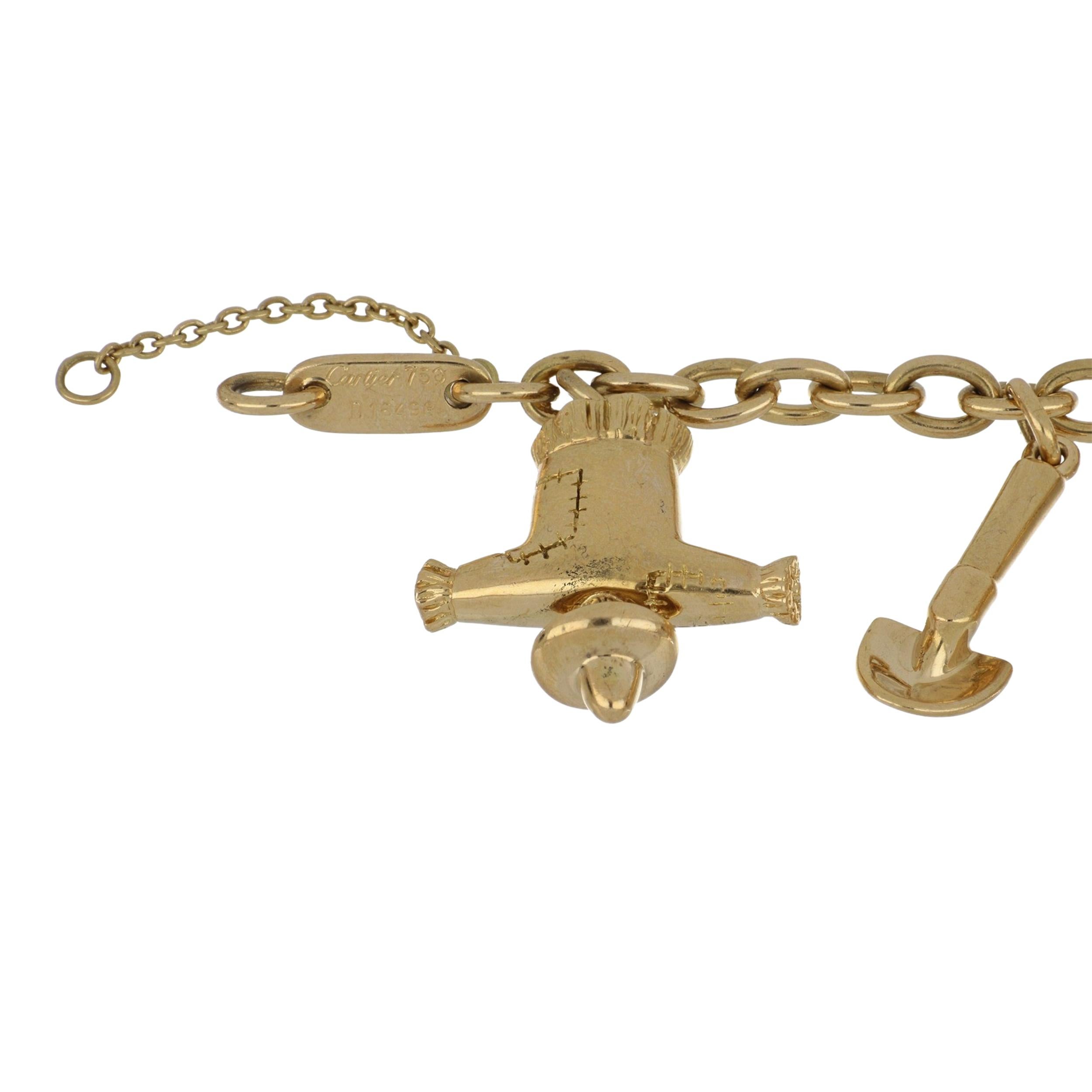 Cartier Bracelet vintage à motif de jardin en or 18 carats, années 1990 en vente 1