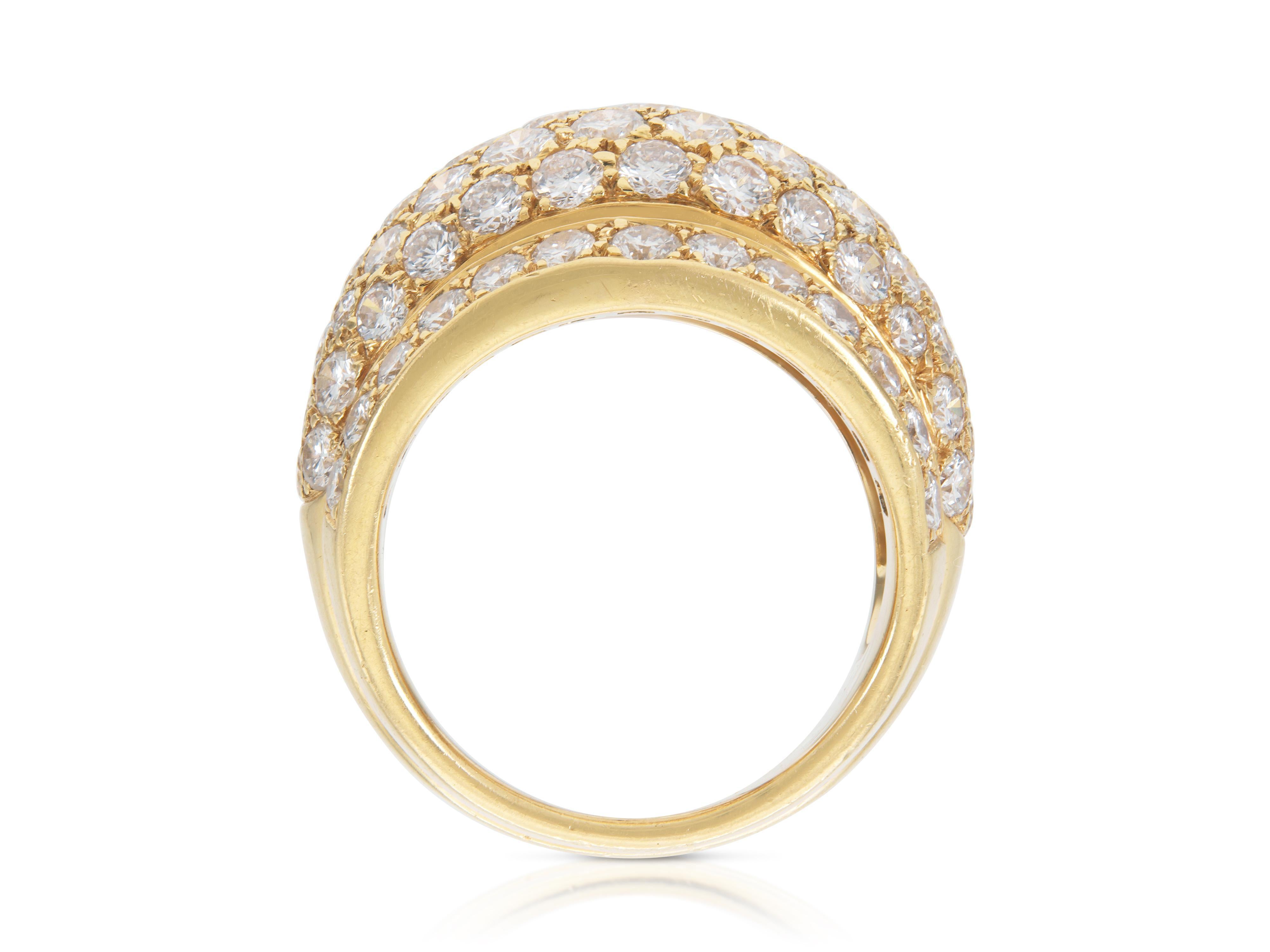 Anillo Bomba de Diamantes Cartier Vintage de los años 90 de 4,50 quilates en Bueno estado para la venta en New York, NY