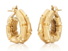 Vintage 1990s Cartier Bamboo Earrings