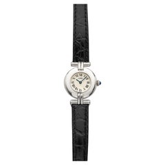 Vintage 1990s Cartier Lady Colisee 1903 Sterling Silver White Dial Quartz 24mm