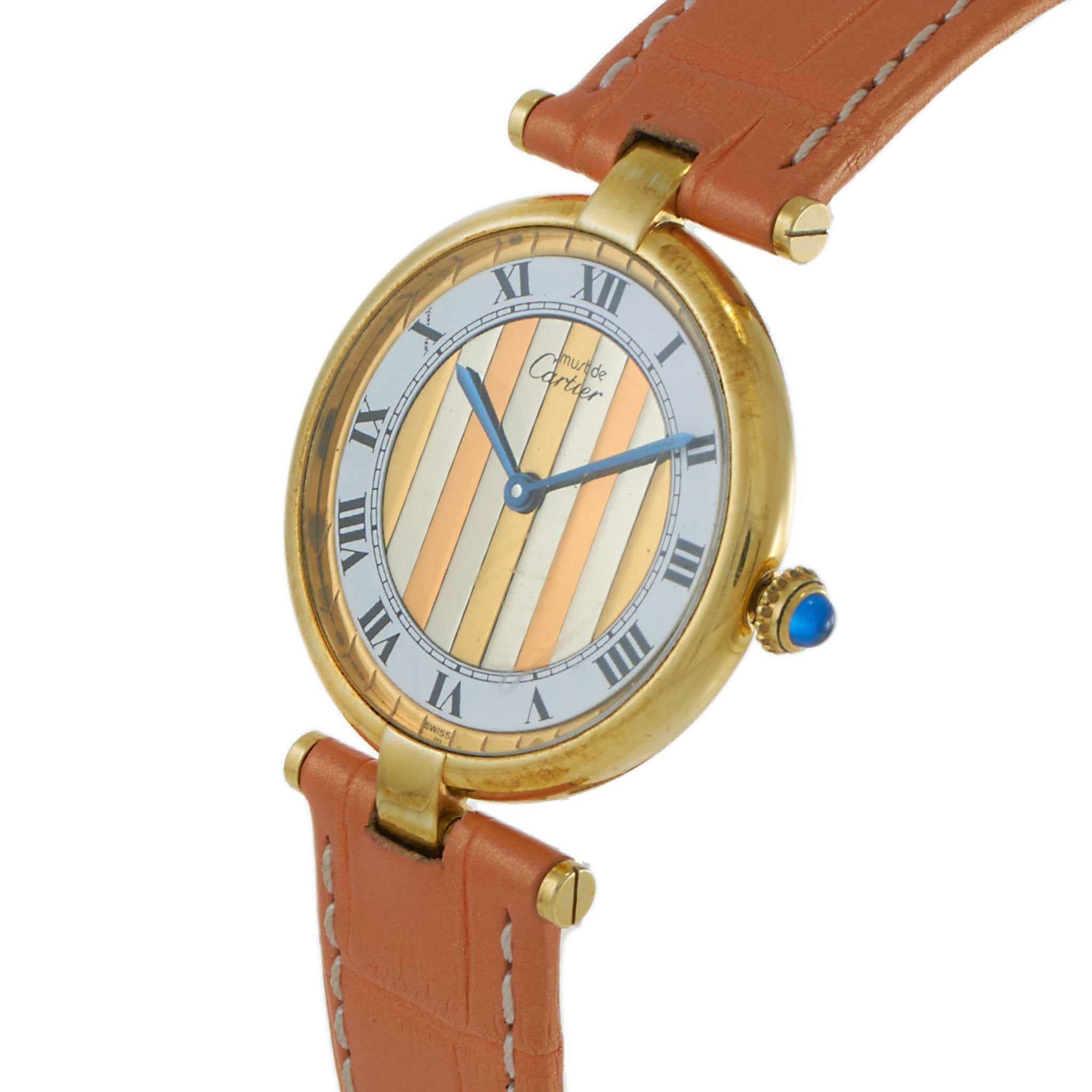 Femenino o masculino Reloj Vintage años 90 Cartier Must de Cartier Vendôme Esfera Trinidad - Cuarzo en venta