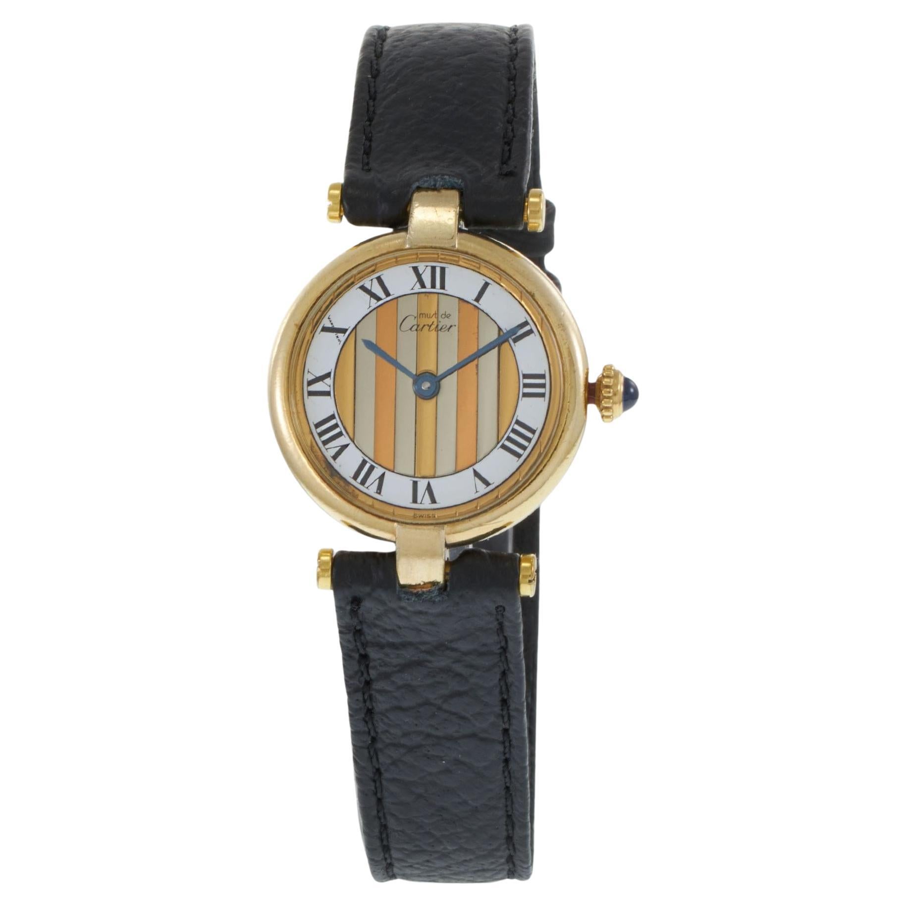 Vintage 1990’s Cartier Must de Cartier Vendôme Trinity Dial Watch – Quartz