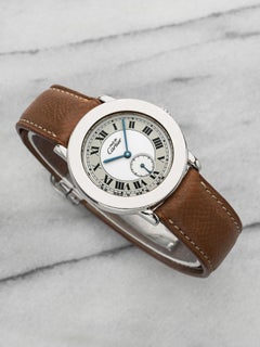 Vintage 1990s Cartier Must Ronde 1815 1 Sterling Silver Roman Dial Quartz 32mm