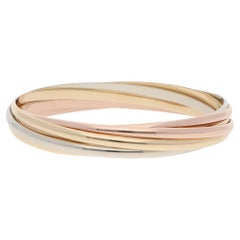 Pulsera Trinidad Siete Filas Cartier París vintage años 90 en oro