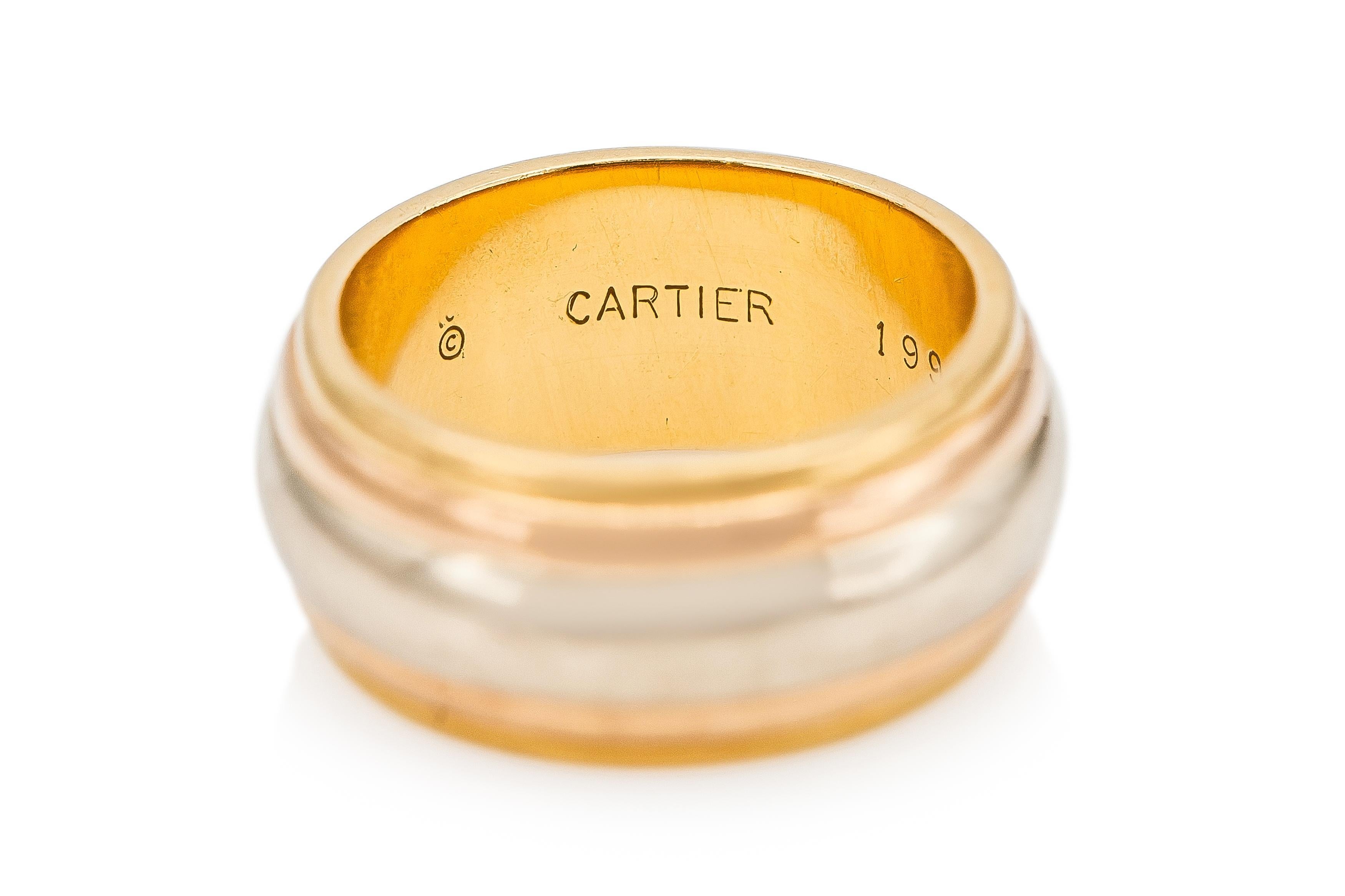 Vintage 1990er Cartier Dreifarbiges Goldband, Vintage Damen im Angebot