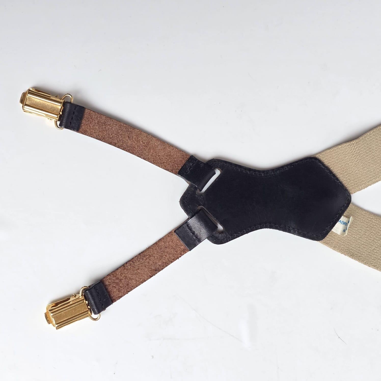 Vintage 1990er Chanel Beige Hosenträger im Angebot 6