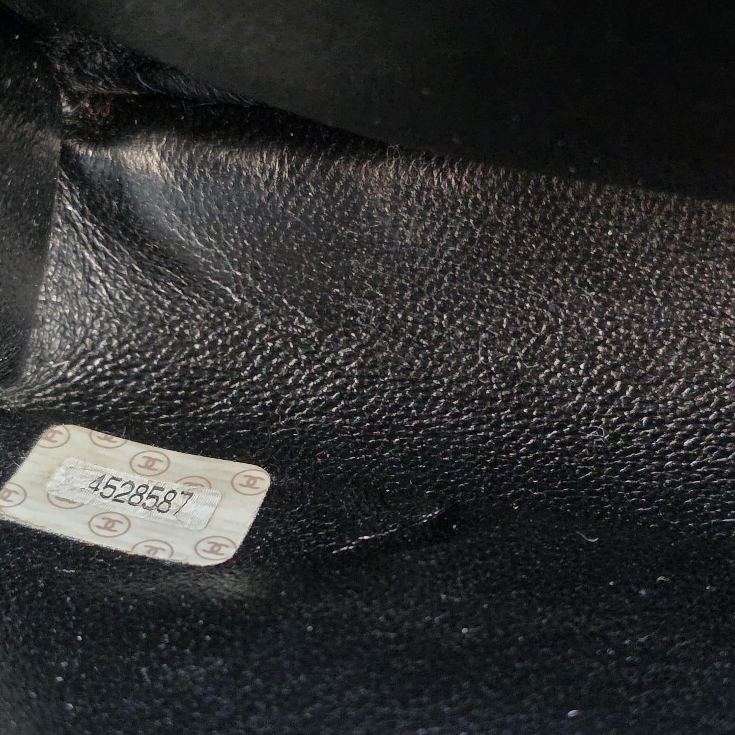 Vintage 1990 Chanel Noir Jersey Medium Double Face Top Handle Bag en vente 12