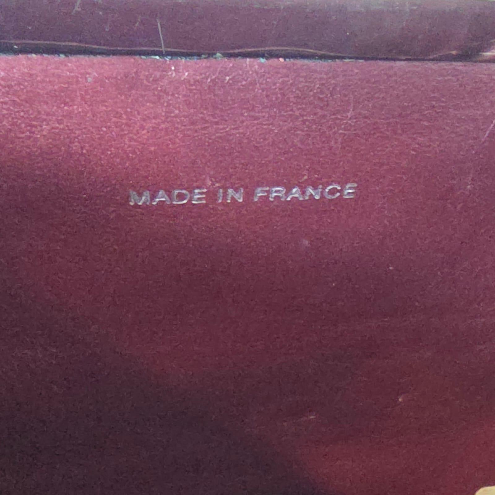 Vintage 1990 Chanel Sac Vanity Box en cuir d'agneau noir en vente 7