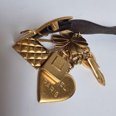 Vintage 1990s Chanel Charm Leather Belt