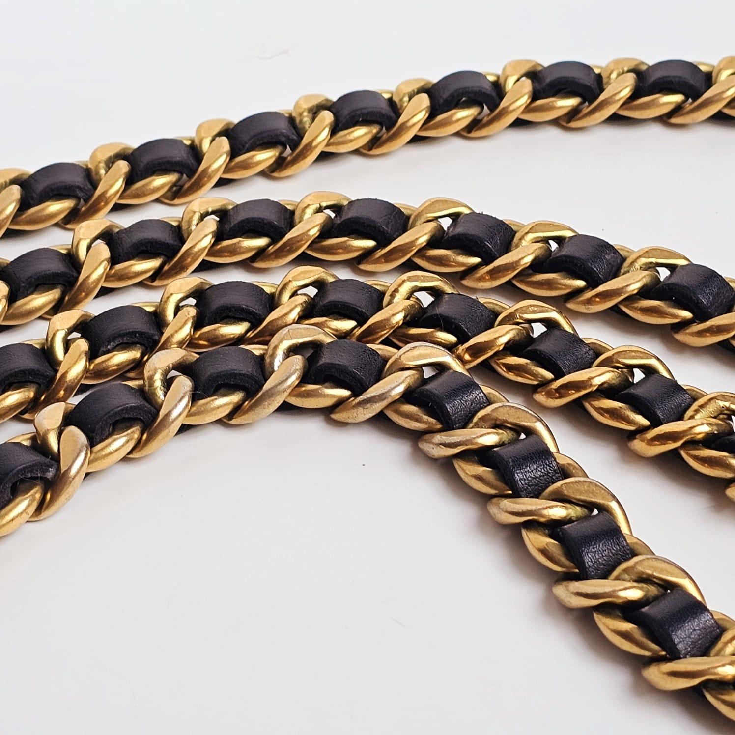 Vintage 1990s Chanel Chunky Chain Layered Belt For Sale 5